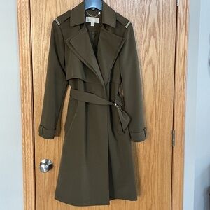 MICHAEL Michael Kors Olive Green Trench Coat